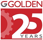 logo of Golden india for 25 years of completion